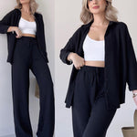 SHOPPILINK'S-Two Piece Suit Button Co-Ord Casual Set