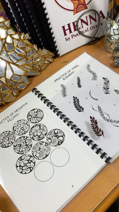Mehandi Reusable Practice Book + FREE PRACTICE CONE