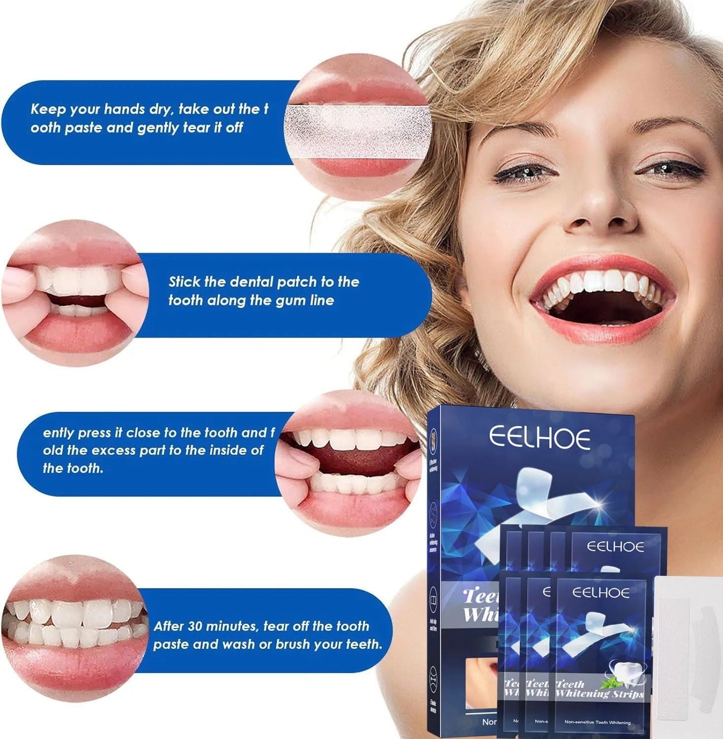 Purple Magic Teeth Whitening Strips - Self Dissolving (14 Strips)
